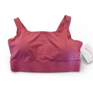 NWT Athleta Warrior Longline Twist Sports Bra 3X  D DD + Cups Bright Pink